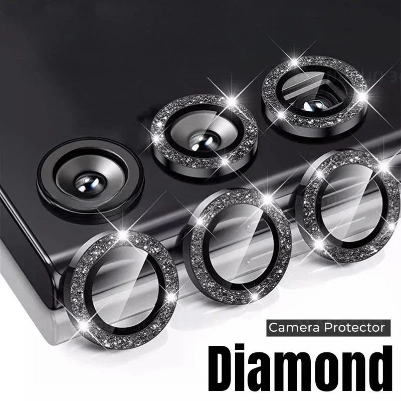 Glanzende diamant metalen ring - Tempered Glass Screen 9H recensie en prijs