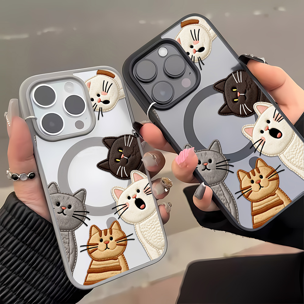 Schattig nep-borduurwerk katte - Apple Iphone 15 Pro Max recensie en prijs